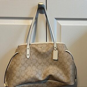 Coach Beige Signature Tote
